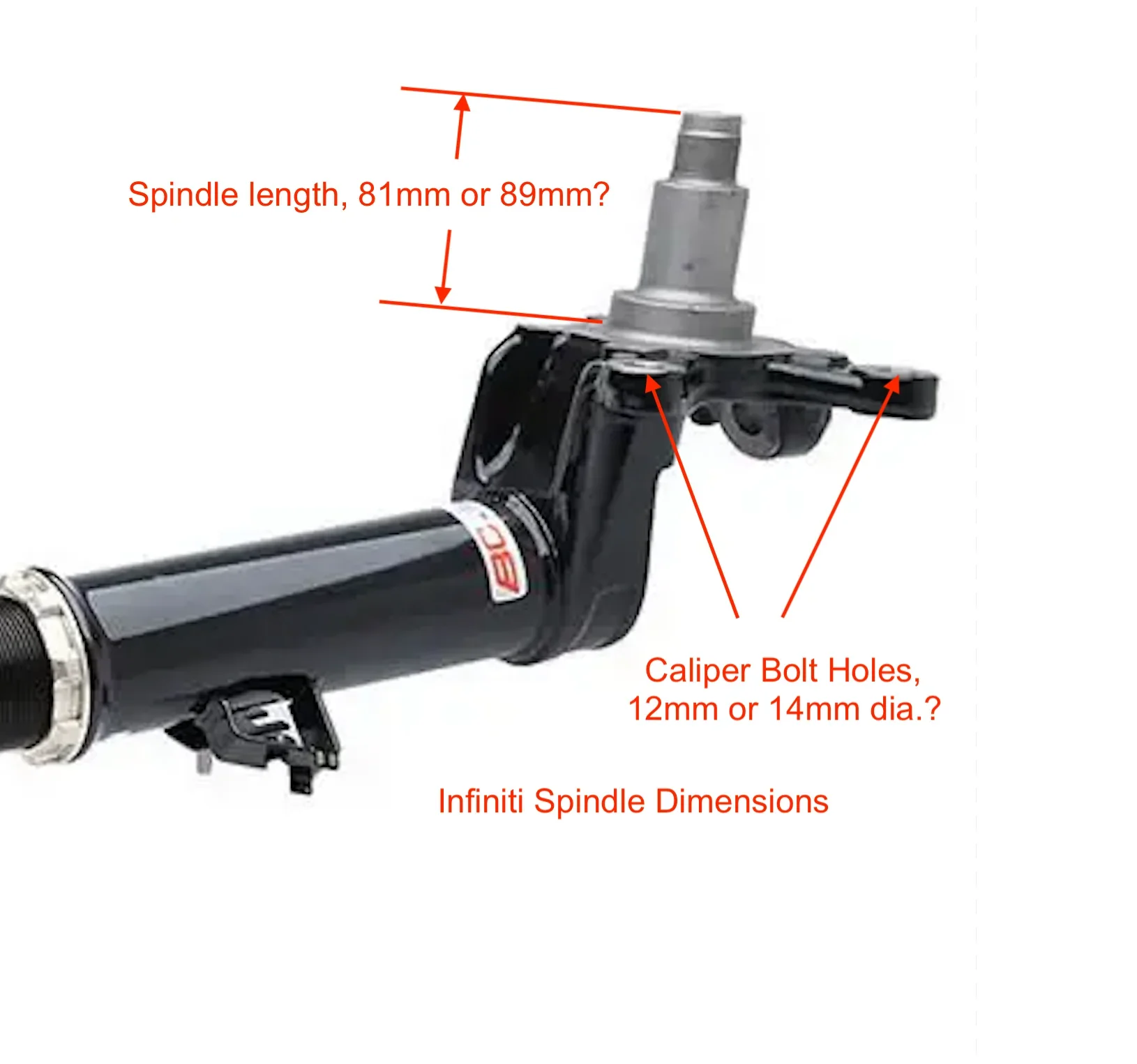 BC Racing BR Series 02-04 Infiniti M35 / M45 (W/ Spindle) - Image 4