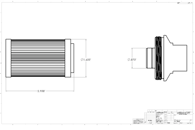 Aeromotive In-Line Filter - (AN-10) 10 Micron fabric Element - Image 7