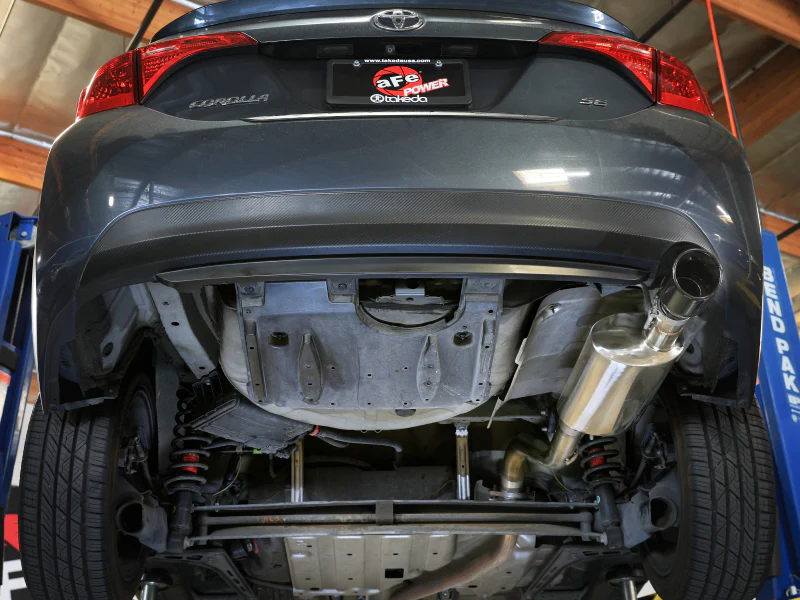 aFe 14-19 Toyota Corolla 1.8L Takeda 2.5in 304SS Axle-Back Exhaust w/ Black Tip - Image 2