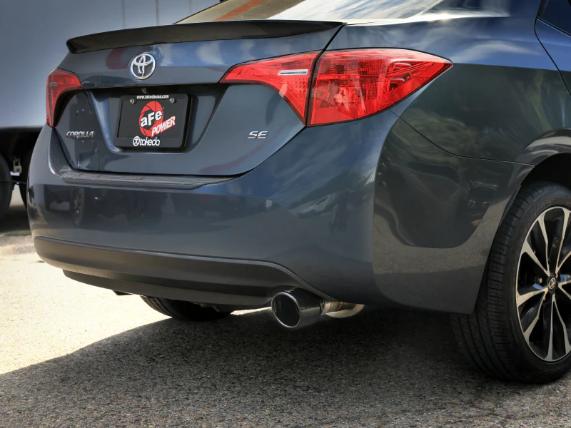 aFe 14-19 Toyota Corolla 1.8L Takeda 2.5in 304SS Axle-Back Exhaust w/ Black Tip - Image 5