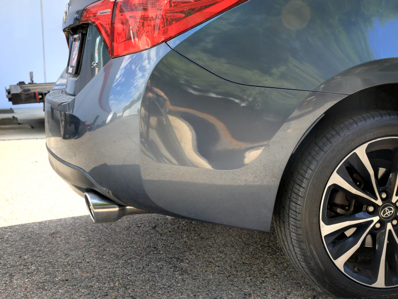 aFe 14-19 Toyota Corolla 1.8L Takeda 2.5in 304SS Axle-Back Exhaust w/ Polished Tip - Image 3