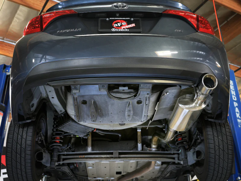 aFe 14-19 Toyota Corolla 1.8L Takeda 2.5in 304SS Axle-Back Exhaust w/ Polished Tip - Image 4