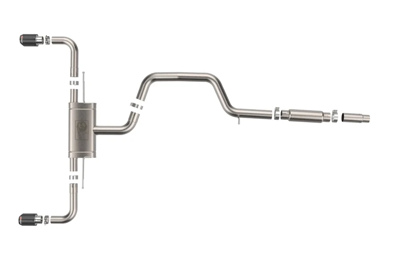 aFe 22-24 Volkswagen GTI MACH Force-Xp 3 to 2-1/2 IN Stainless Steel Cat-Back Exhaust w/Carbon Tips - Image 6