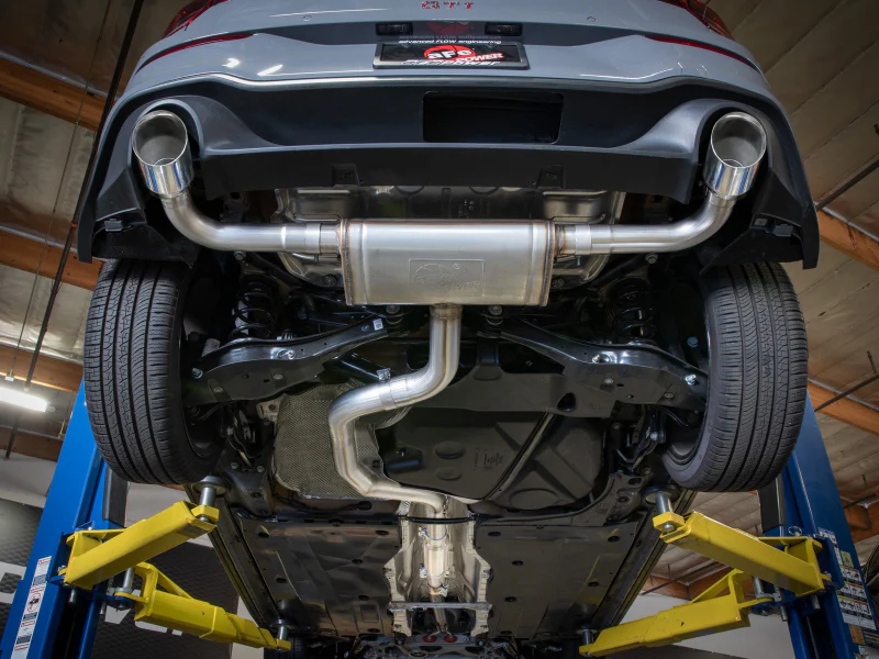 aFe 22-24 Volkswagen GTI MACH Force-Xp 3 to 2-1/2 IN Stainless Steel Cat-Back Exhaust w/Polished Tip - Image 3