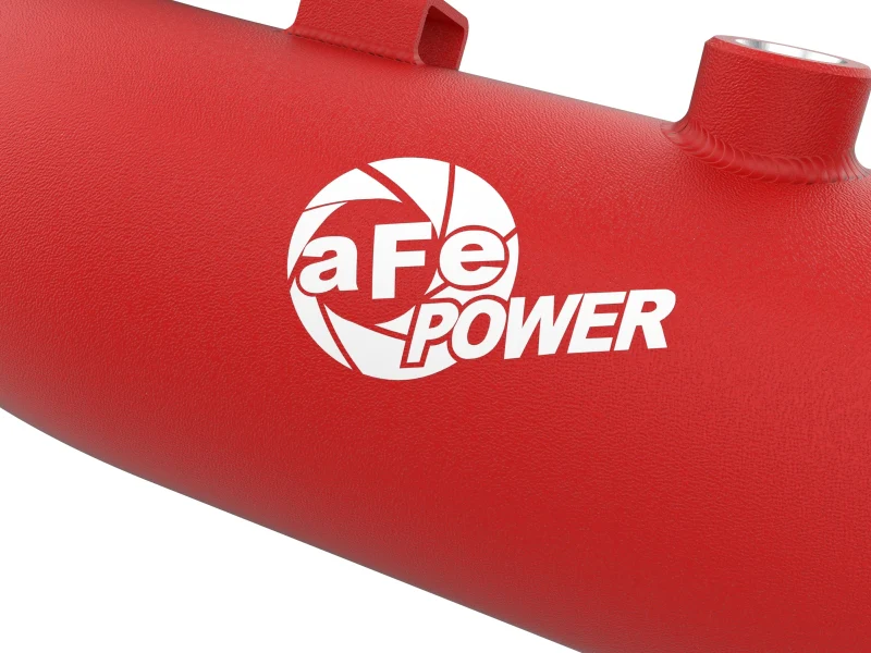 aFe 23-25 Ford F250/F350 Super Duty V8-6.7L BladeRunner Aluminum Hot & Cold Charge Pipe Kit - Red - Image 5