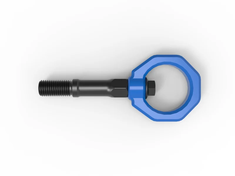 aFe CONTROL Rear Tow Hook Chevrolet Corvette (C8) 20-25 V8-6.2L- Blue - Image 4