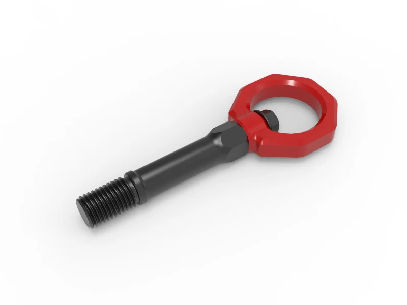 aFe CONTROL Front Tow Hook Nissan Z 23-25 V6-3.0LRed - Image 6