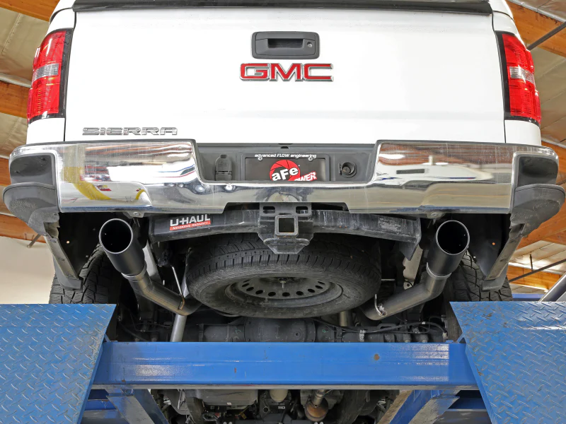 aFe Apollo GT Series Cat-Back Exhaust GM Trucks 09-18 V6-4.3L/V8-4.8/5.3L-Dual Rear Exit Black Tips - Image 4