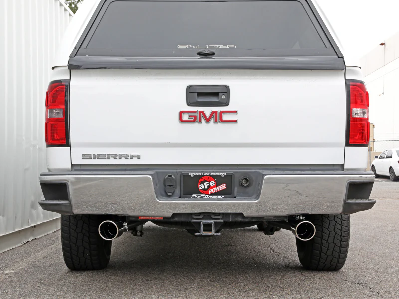 aFe Apollo GT Series Cat-Back Exhaust GM Trucks 09-18 V6-4.3L/V8-4.8/5.3L-Dual Rear Exit Polish Tips - Image 2