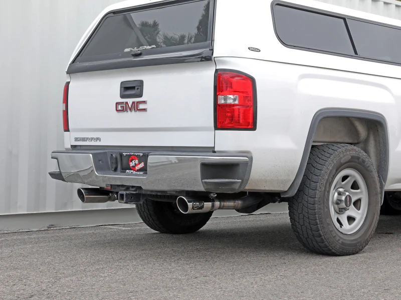 aFe Apollo GT Series Cat-Back Exhaust GM Trucks 09-18 V6-4.3L/V8-4.8/5.3L-Dual Rear Exit Polish Tips - Image 4