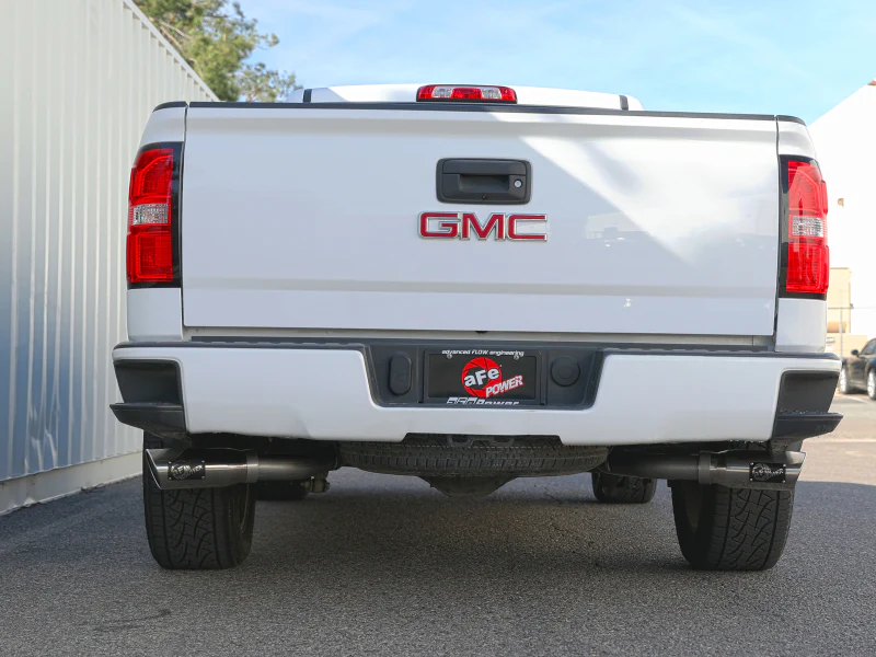 aFe Gemini XV Cat-Back Exhaust System GM Trucks 09-18 V6-4.3/V8-4.8/5.3L- Cut-Out Polished - Image 2