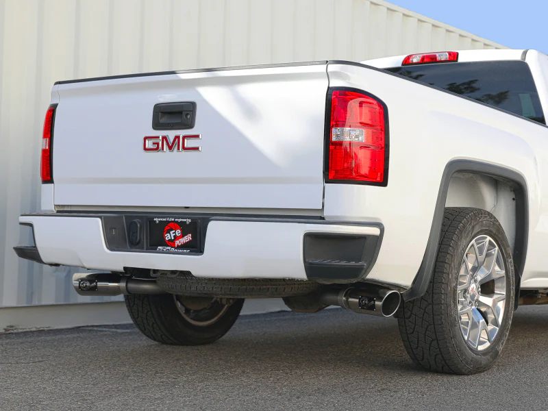 aFe Gemini XV Cat-Back Exhaust System GM Trucks 09-18 V6-4.3/V8-4.8/5.3L- Cut-Out Polished - Image 3