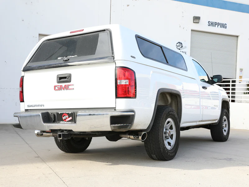 aFe Gemini XV Cat-Back Exhaust System GM Trucks 09-18 V6-4.3/V8-4.8/5.3L- Cut-Out Polished - Image 3