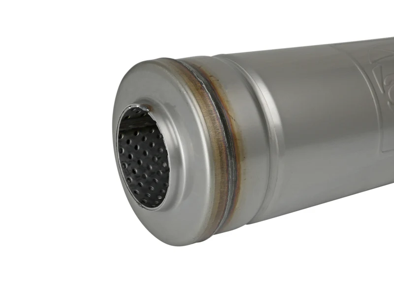 aFe MACH Force-Xp Muffler 2-1/2 IN ID Center/Center x 5 IN Dia. x 18 IN L - Round Body - Image 3