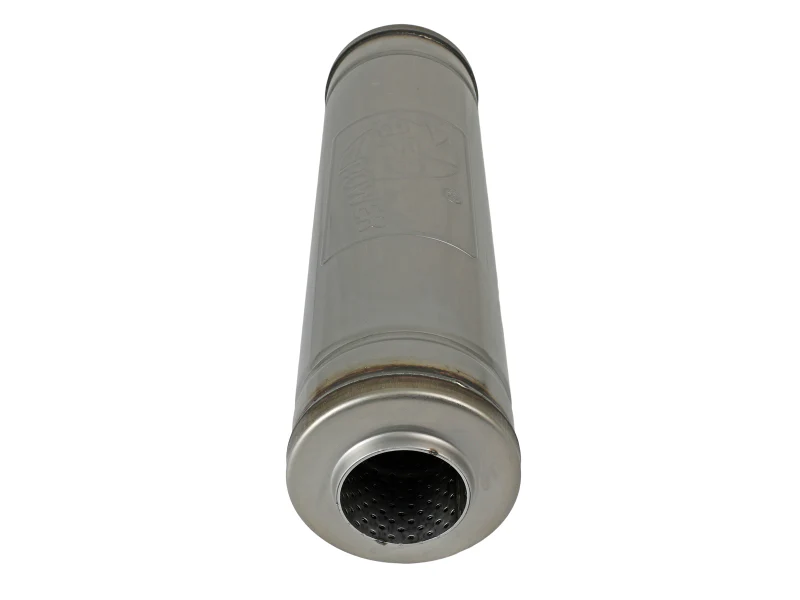 aFe MACH Force-Xp Muffler 2-1/2 IN ID Center/Center x 5 IN Dia. x 18 IN L - Round Body - Image 4