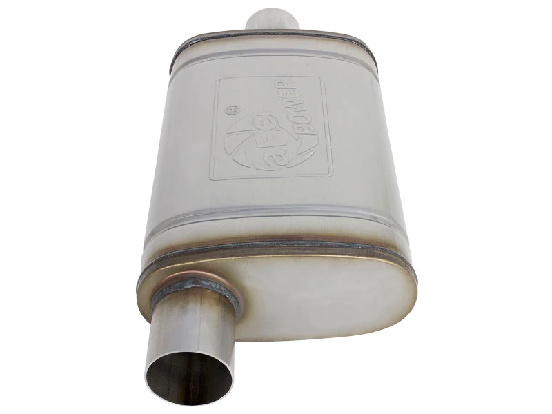 aFe MACH Force-Xp Muffler 2-1/2 IN ID Offset/Center x 9 IN W x 4 IN H x 14 IN L - Oval Body - Image 4