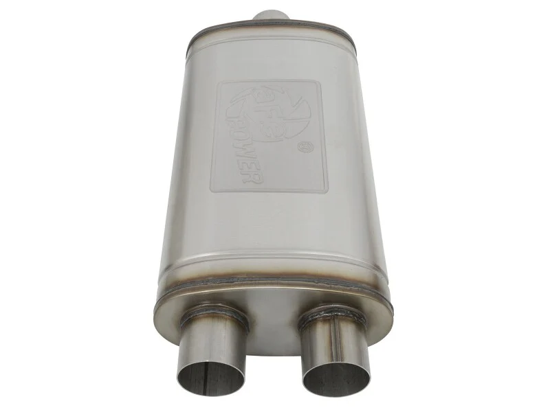 aFe MACH Force-Xp Muffler 3 IN ID Center/Dual-Outlet x 11 IN W x 6 IN H x 22 IN L - Oval Body - Image 2