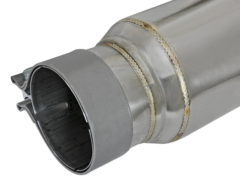 aFe MACH Force-Xp Resonator 2-1/2 IN Inlet/Outlet x 4 IN Dia. x 12 IN Body x 15 IN Overall Length - Image 4