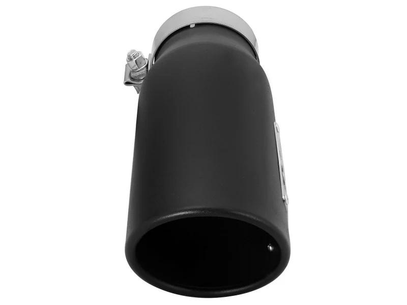 aFe MACH Force-Xp Universal Exhaust Tip 3-1/2ININ x 4-1/2IN Outlet x 12IN Black Left Side Exit - Image 5