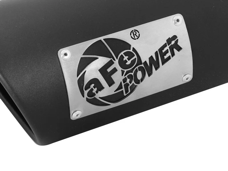 aFe MACH Force-Xp Universal Exhaust Tip 3-1/2ININ x 4-1/2IN Outlet x 12IN Black Left Side Exit - Image 6