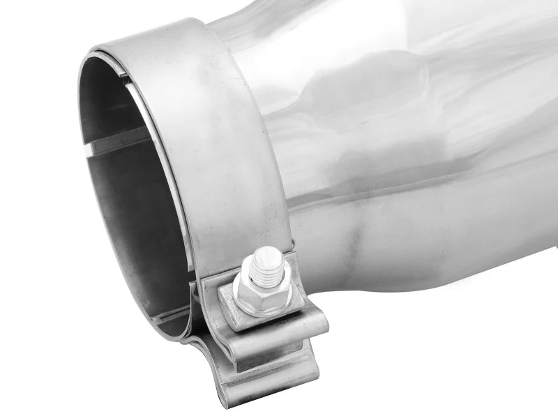 aFe MACH Force-Xp Universal Exhaust Tip 3-1/2Inlet x 4-1/2IN Outlet x 12IN L Polished Left Side Exit - Image 5