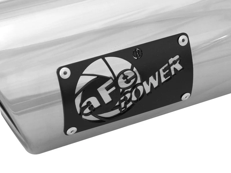 aFe MACH Force-Xp Universal Exhaust Tip 3-1/2Inlet x 4-1/2IN Outlet x 12IN L Polished Left Side Exit - Image 6
