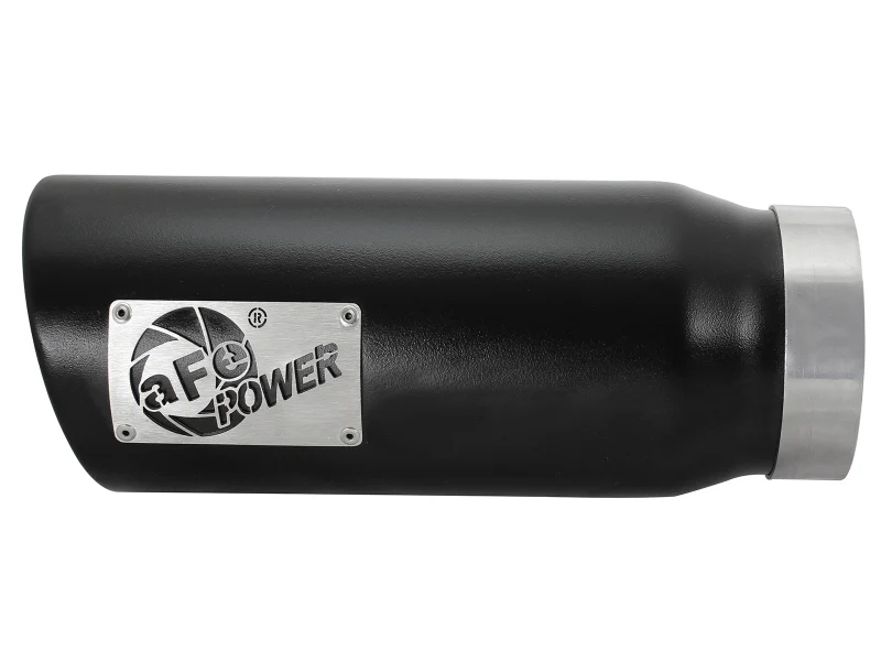 aFe MACH Force-Xp Universal Exhaust Tip 4 IN Inlet x 5 IN Outlet x 12 IN L- Black Tip - Image 4
