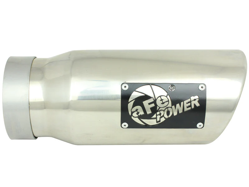 aFe MACH Force-Xp Universal Exhaust Tip 4 IN Inlet x 5 IN Outlet x 12 IN L- Polished Tip - Image 4