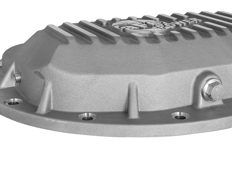 aFe Power Street Series Front Differential Cover Raw w/ Machined Fins 13-18 RAM V8 5.7/6.4L - Image 3