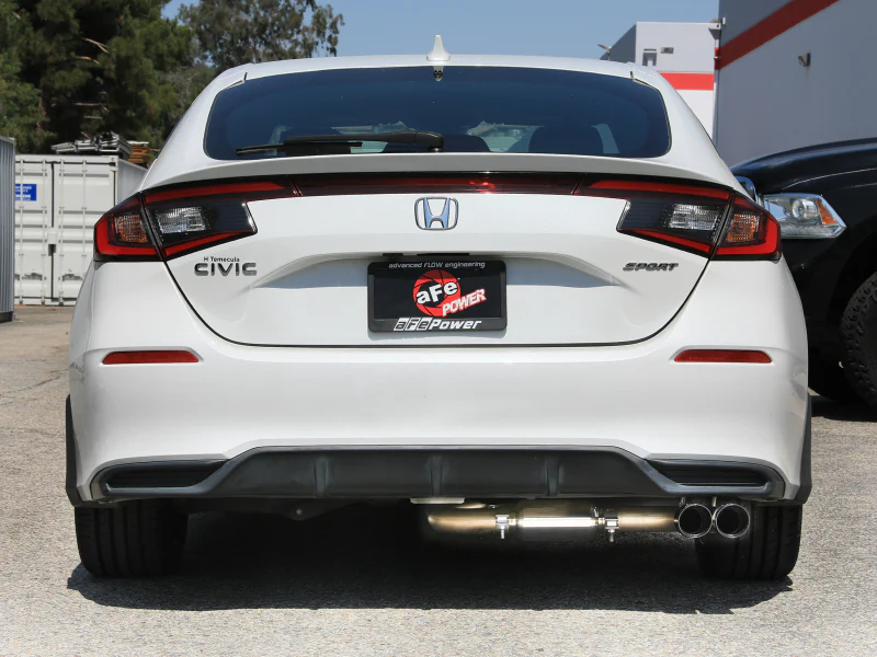 aFe POWER Takeda 2.5in 304 SS Cat-Back Exhaust w/ Black Tips 22-25 Honda Civic L4-2.0L - Image 3