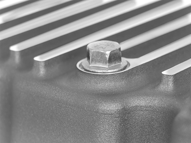 aFe Street Series Engine Oil Pan Raw w/ Machined Fins; 11-17 Ford Powerstroke V8-6.7L (td) - Image 4