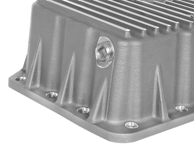 aFe Street Series Engine Oil Pan Raw w/ Machined Fins; 11-17 Ford Powerstroke V8-6.7L (td) - Image 8