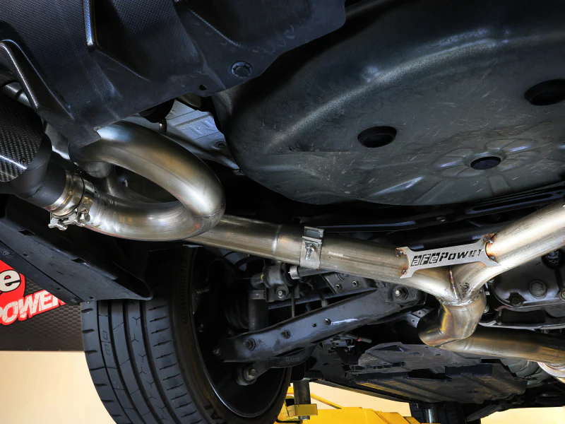 aFe Subaru WRX/STi 15-21 H4-2.0/2.5L Takeda 3in to 2-1/2in Stainless Cat-Back Exhaust Crbn Fiber Tip - Image 4