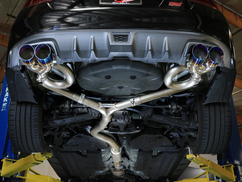 aFe Subaru WRX/STi 15-21 H4-2.0/2.5L Takeda 3in to 2-1/2in Stnlss Cat-Back Exhaust w/ Blue Flame Tip - Image 5