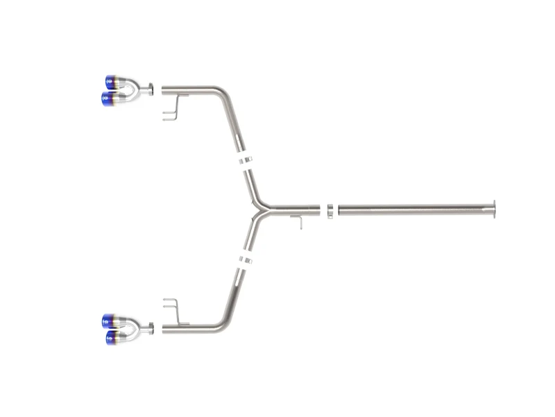 aFe Takeda 21-24 Kia K5 GT L4-2.5L (t) SS Axle-Back Exhaust System w/ Blue Flame Tips - Image 6