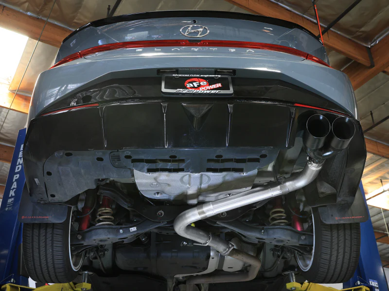 aFe Takeda Axle-Back Exhaust System Hyundai Elantra N Line 21-25 L4-1.6L- Black Tip - Image 2
