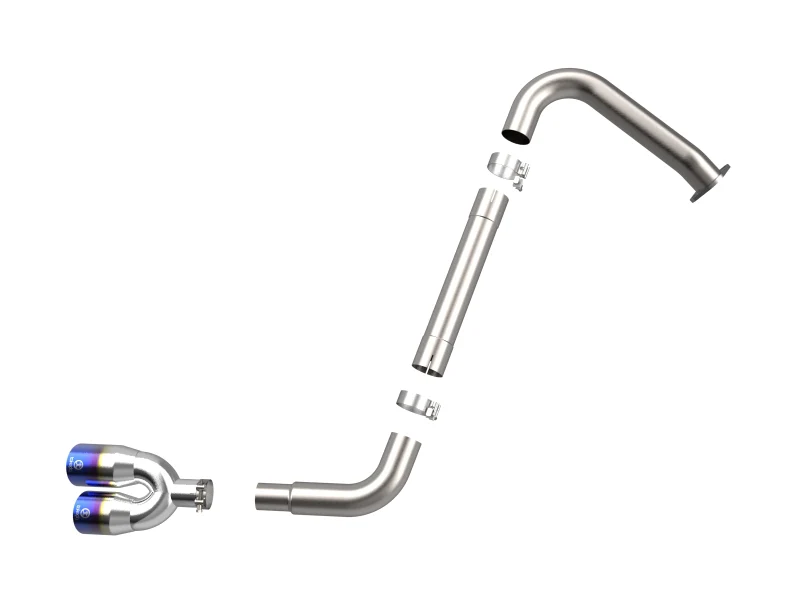 aFe Takeda Axle-Back Exhaust System Hyundai Elantra N Line 21-25 L4-1.6L- Blue Flame Tip - Image 6