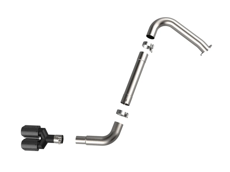 aFe Takeda Axle-Back Exhaust System Hyundai Elantra N Line 21-25 L4-1.6L- Carbon Fiber Tip - Image 6