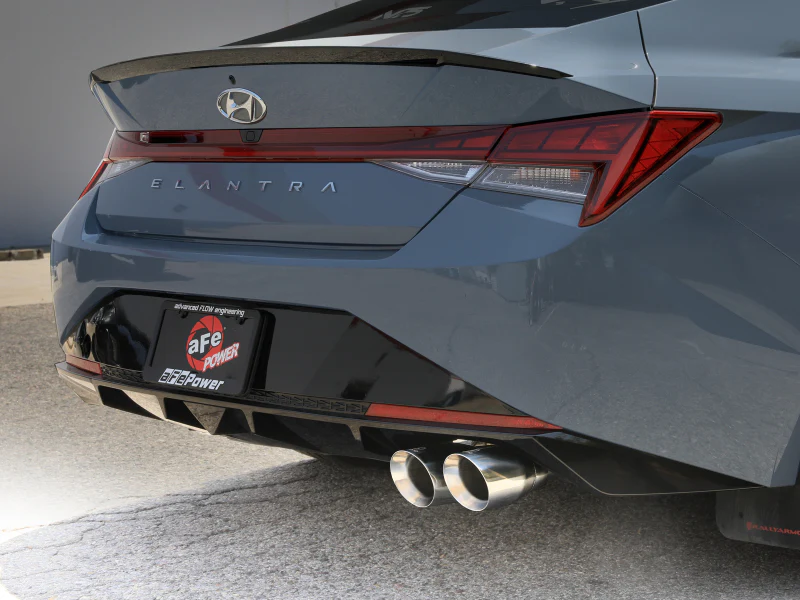 aFe Takeda Axle-Back Exhaust System Hyundai Elantra N Line 21-25 L4-1.6L- Polished Tip - Image 2