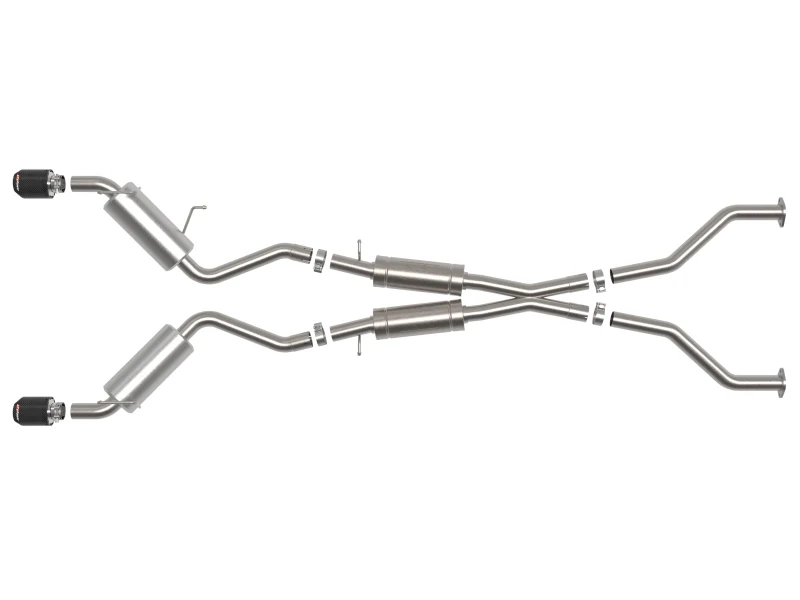 aFe Takeda Cat-Back Exhaust System Nissan 370Z 09-20 V6-3.7L- Carbon Tip - Image 5