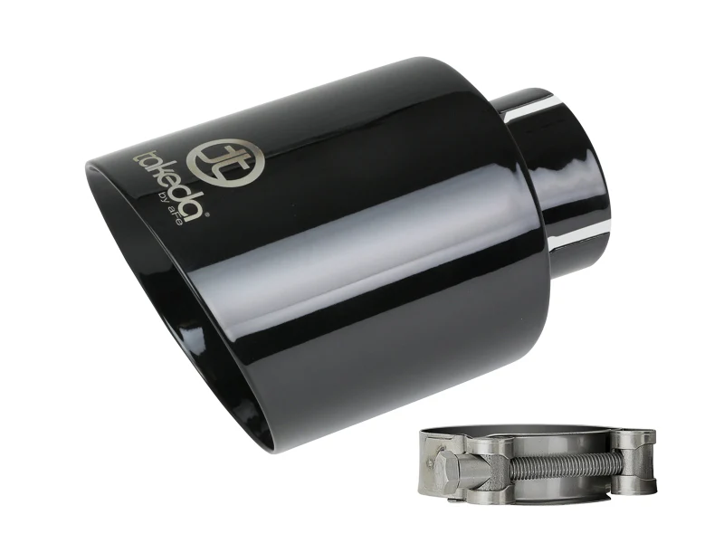 aFe Takeda Universal Exhaust Tip 2-1/2 IN Inlet x 4-1/2 IN Outlet x 7 IN L- Black