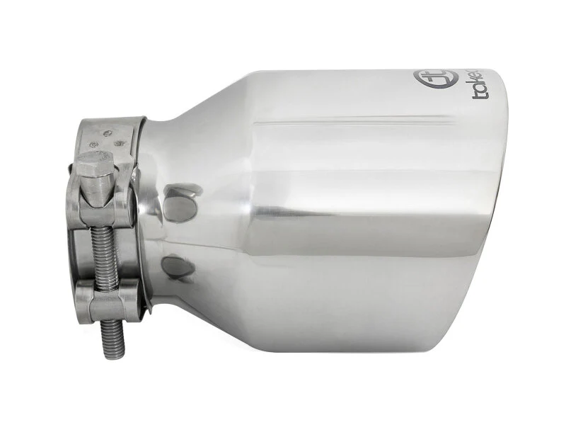 aFe Takeda Universal Exhaust Tip 2-1/2 IN Inlet x 4 IN Outlet x 6 IN L- Polished - Image 3
