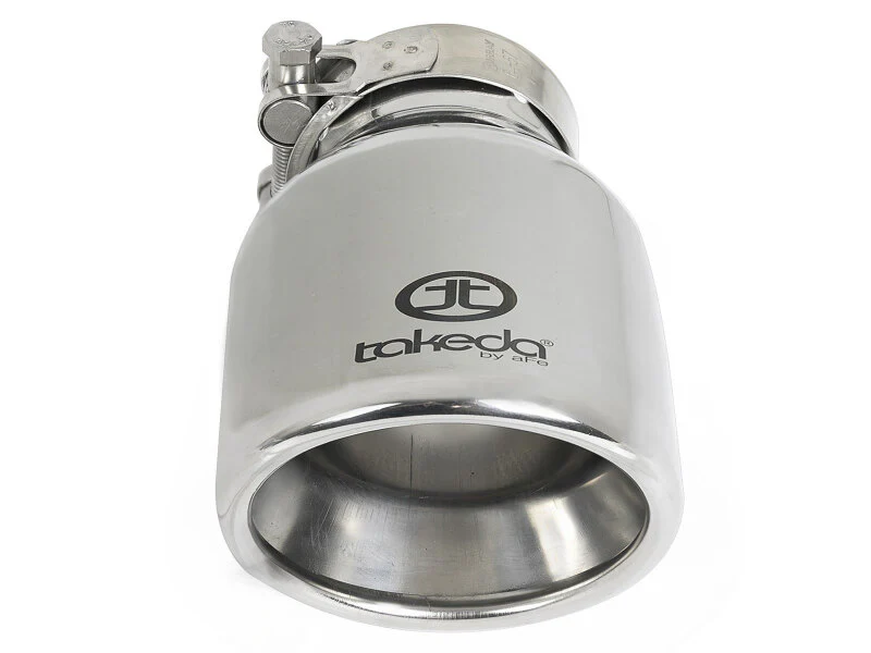 aFe Takeda Universal Exhaust Tip 2-1/2 IN Inlet x 4 IN Outlet x 6 IN L- Polished - Image 4