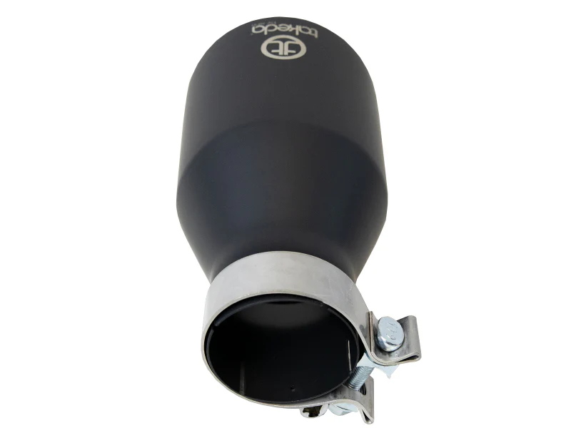 aFe Takeda Universal Exhaust Tip 3 IN Inlet x 5 IN Outlet x 9 IN L- Black - Image 2