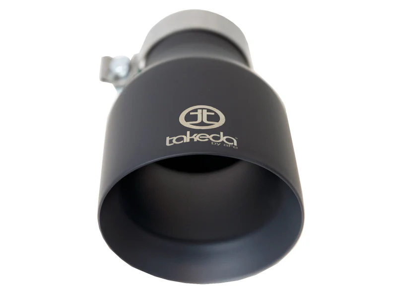 aFe Takeda Universal Exhaust Tip 3 IN Inlet x 5 IN Outlet x 9 IN L- Black - Image 5