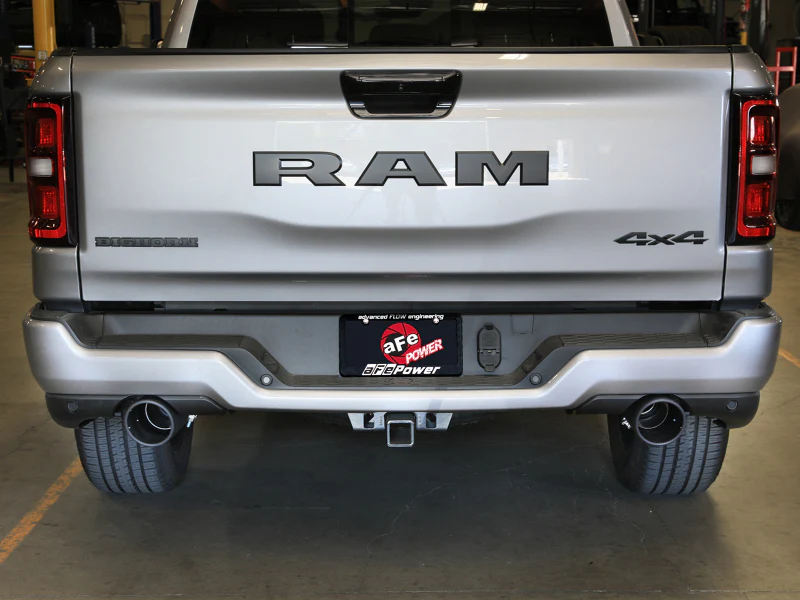 aFe Vulcan Series Cat-Back Exhaust System RAM 1500 2025 V6-3.0L (tt)- Black Tips - Image 3