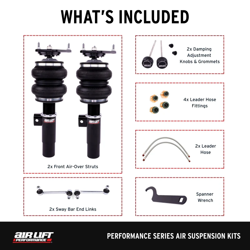 Air Lift 05-14 Audi A3 / 06-14 Volkswagen GTI Performance Front Kit - Image 4