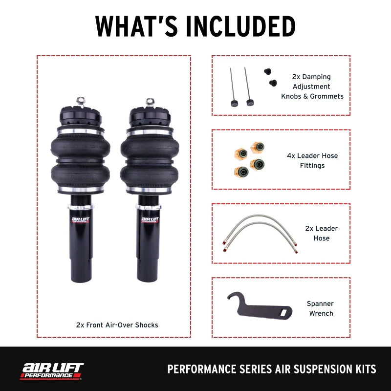 Air Lift Performance 09-16 Audi A4 Quattro & FWD S4/RS4 Front Air Suspension Kit - Image 2