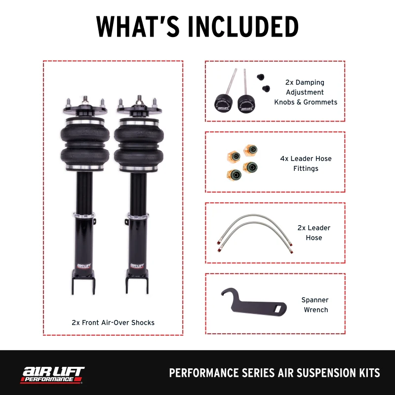Air Lift Performance 16-17 Lexus 200T / 15-22 Lexus RC 350 / 13-21 Lexus GS 350 Front Kit - Image 7