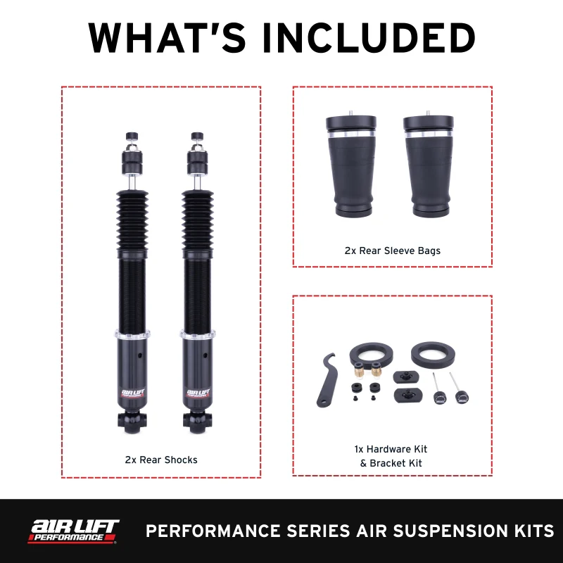 Air Lift Performance 2005-2014 Ford Mustang (S197) Rear Kit (3/8 Fittings Not Included) - Image 2
